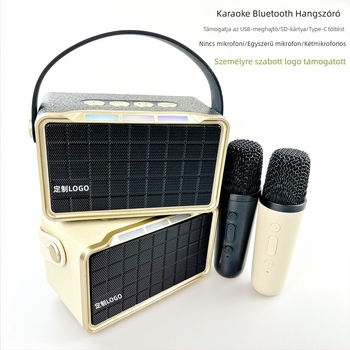 Karaoke Bluetooth hangszóró beépített mikrofonnal, 5W, Bluetooth 5.3, 100Hz-20kHz, SNR ≥75dB, 10 m hatótávolság