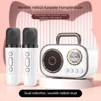 Vezeték nélküli Bluetooth karaoké hangszóró beépített akkumulátorral, 5W teljesítmény, Bluetooth 5.3, frekvenciatartomány 30 Hz–15 kHz, hatótávolság 10 m