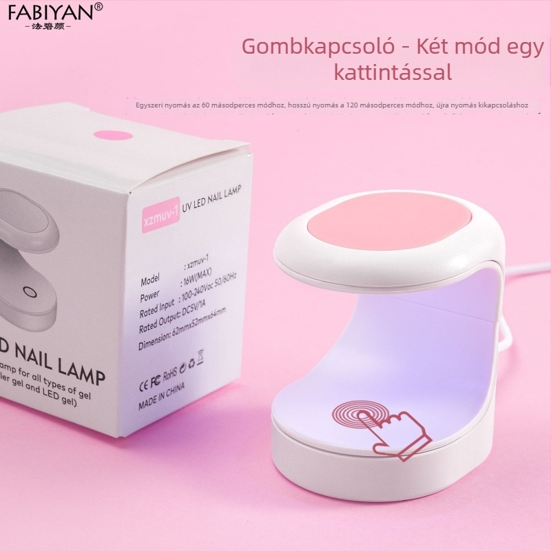 Körömlámpa SKU001577, Kompakt gél-lámpa a körmökhoz, Megakadályozza az ujjak elsötétedését, Gyors száradás