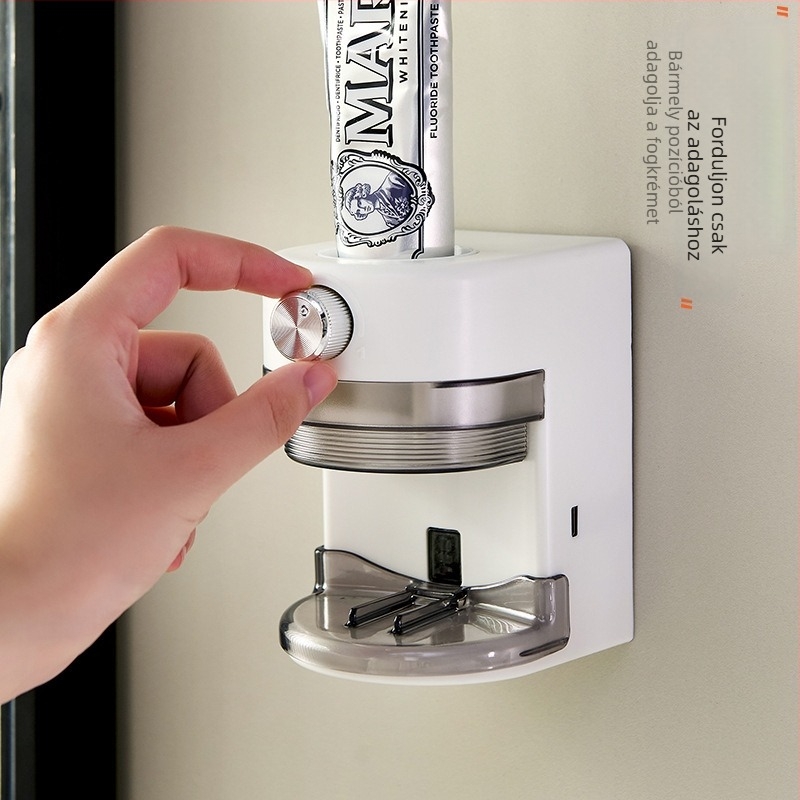 Fogkrém adagoló, falra szerelhető, lyukasztás nélküli, automatikus érzékelő; márka Daily shopping supply chain; behozatalt: nem; licencelhető magánmárkák: igen; általános használatra