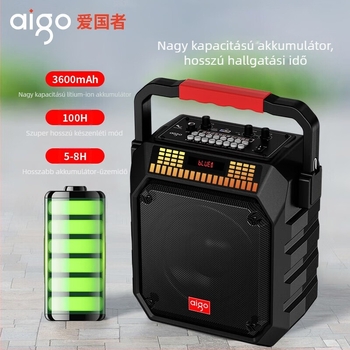 Patriots T52 Bluetooth hangszóró IPX7 vízálló, 100Hz-20kHz tartomány, SNR ≥70dB, ABS ház, Bluetooth 2.0