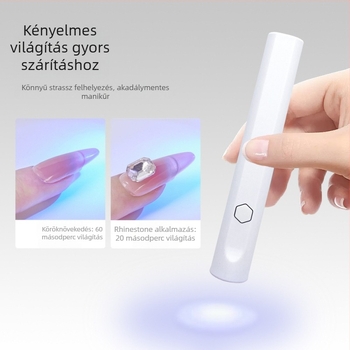 Körömlámpa, kézi, hordozható, újratölthető, modell One Word Lamp, Zhejiang eredetű