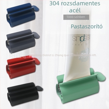 Fogkrém kinyomó 304 rozsdamentes acélból, kézi forgó mechanizmussal, fogkrémhez és arctisztító termékekhez, Lizhong