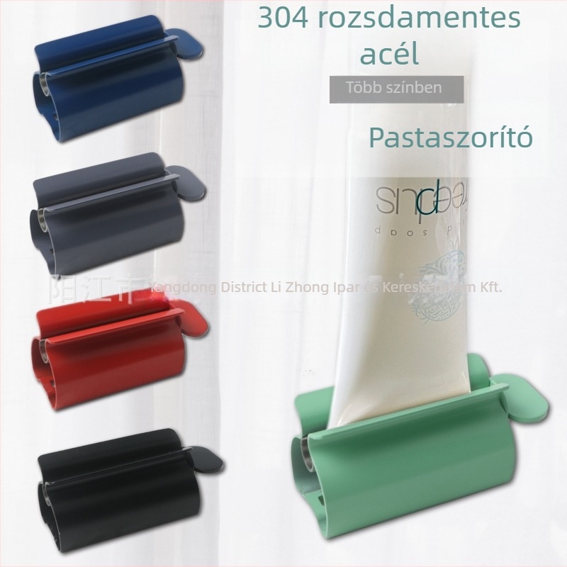 Fogkrém kinyomó 304 rozsdamentes acélból, kézi forgó mechanizmussal, fogkrémhez és arctisztító termékekhez, Lizhong