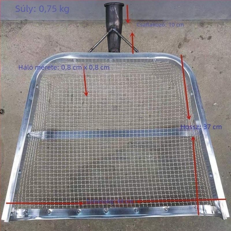 Vasból készült lisztszitó kukoricára, földimogyoróra és gabonafélékre