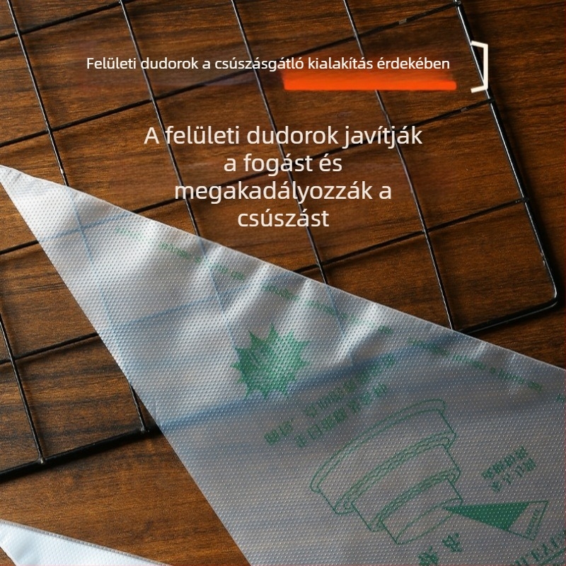 Egyszer használatos műanyag piping-zsák krém díszítéshez, vastagított kivitel, nagy, közepes és kicsi méretben, 100 darab a csomagban