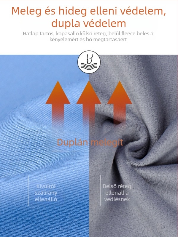 Férfi modal termoing, fleece-béléssel, vasalásmentes, hosszú ujjú, egyszínű