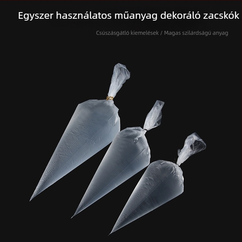 Egyszer használatos díszítő tasak PO műanyagból, felirat nélküli, körülbelül 100 darab, torta díszítéséhez, modern minimalista stílus
