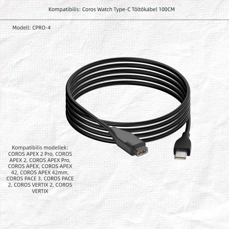 Type-C töltőkábel COROS Pace 2, Pace 3, Pro 1 és Apex Pro – Star Technology