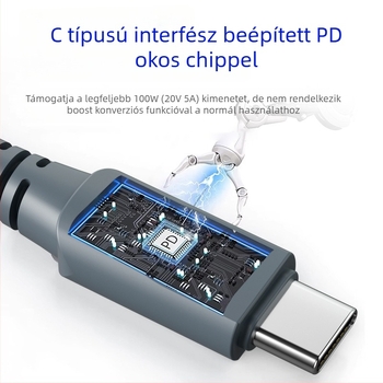 Mini DC tápkábel cserélhető, 3-in-1 autós töltő Type-C és DC 5,5×2,1 mm