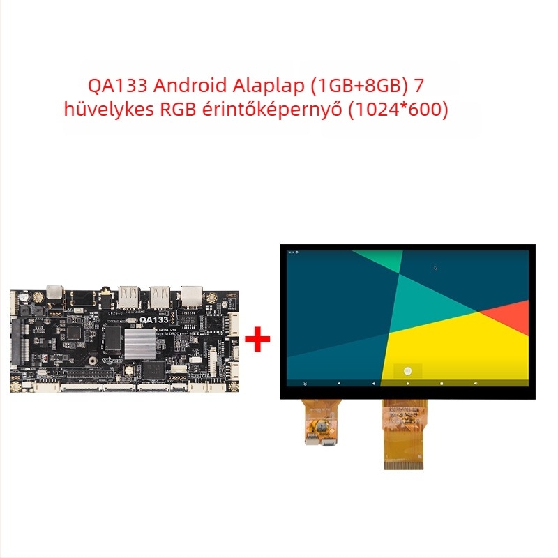 Android alaplap Allwinner A133, négymagos 1,8 GHz, 1GB RAM + 8GB flash, tápellátás 12V 2A, USB: 2x host (OTG opcionális) + 3 USB port, TTL 3.3V soros, reklámgépekhez és digitális kiíráshoz