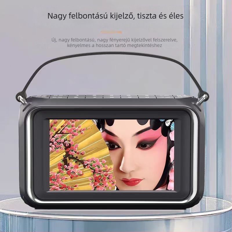 Xiaoxin M52 Hordozható Bluetooth videóhangszóró 4,3 hüvelykes kijelzővel, karaoke és videolejátszó