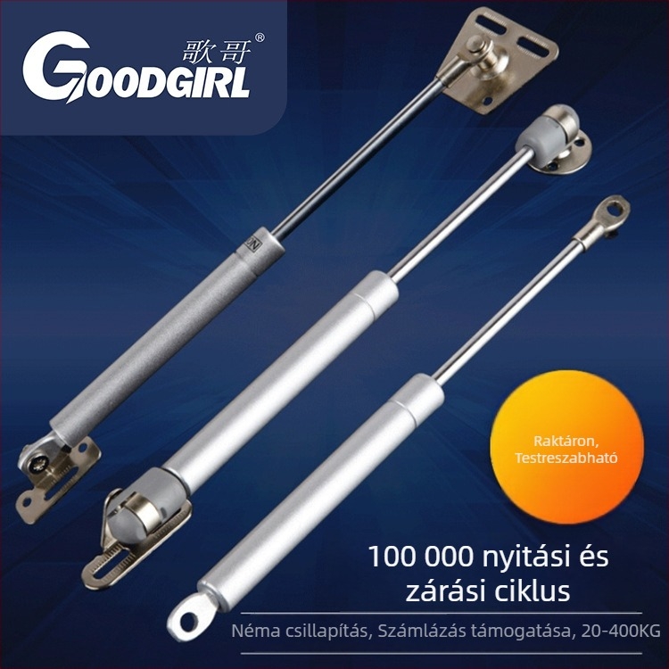 Szekrényajtókhoz pneumatikus rugó, teleszkópos, 100N, modell GG-802/ GG-803/ GG-807