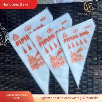 Hongping PET egyszer használatos díszítő tasak, 100 darabos készlet, élelmiszer-dekorációhoz