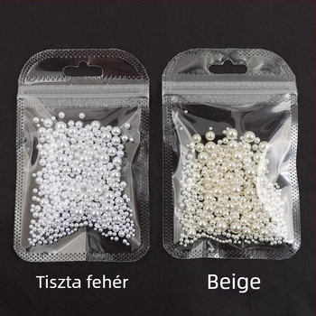 Manikűr gyöngyök, köralakúak, nem porózus, anyag: alumínium-oxid, alapcsomagolás