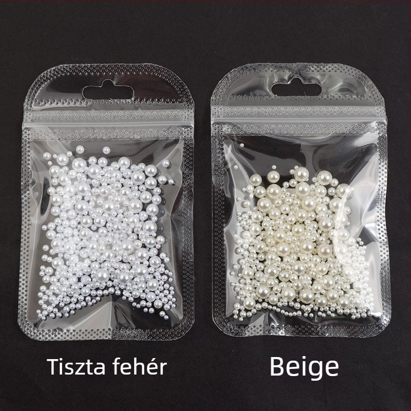 Manikűr gyöngyök, köralakúak, nem porózus, anyag: alumínium-oxid, alapcsomagolás