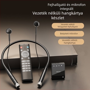 Élő közvetítésre szánt hangkártya integrált Bluetooth fejhallgatóval és intelligens zajcsökkentéssel - Modell T9P, Bluetooth 5.3, 20Hz-20kHz, SNR ≥70dB, üzemidő 6-8h