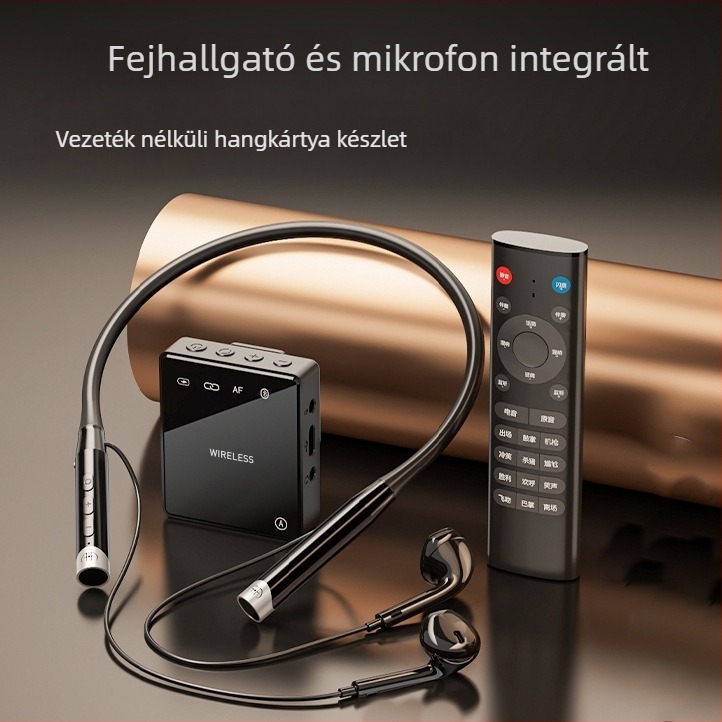 Élő közvetítésre szánt hangkártya integrált Bluetooth fejhallgatóval és intelligens zajcsökkentéssel - Modell T9P, Bluetooth 5.3, 20Hz-20kHz, SNR ≥70dB, üzemidő 6-8h