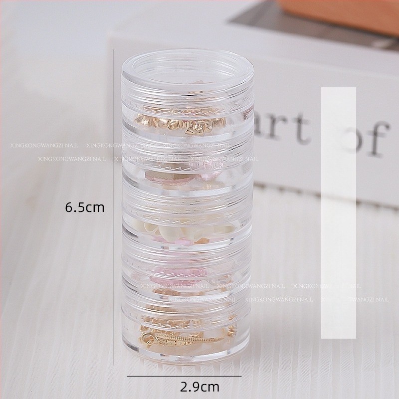 Körömdíszítéshez használható ékszertároló doboz 28- vagy 56 rekesszel, fedéllel ellátott kis tartozékok rendező