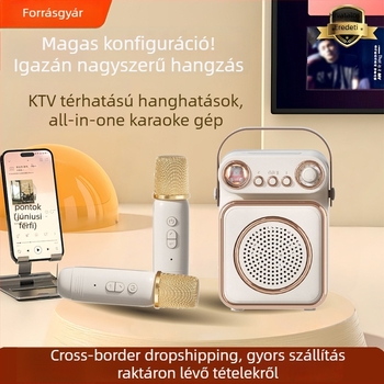 Minden az egyben karaoké mikrofon és hangrendszer otthoni használatra, vezeték nélküli Bluetooth, hordozható készlet gyerekeknek