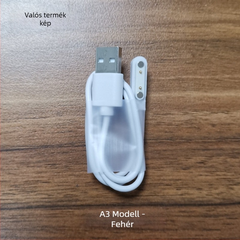 Mágneses USB töltőkábel okosórához 2-pontos csatlakozóval és védőpanellel, modell JMYP-7.62, AMYNIKEER