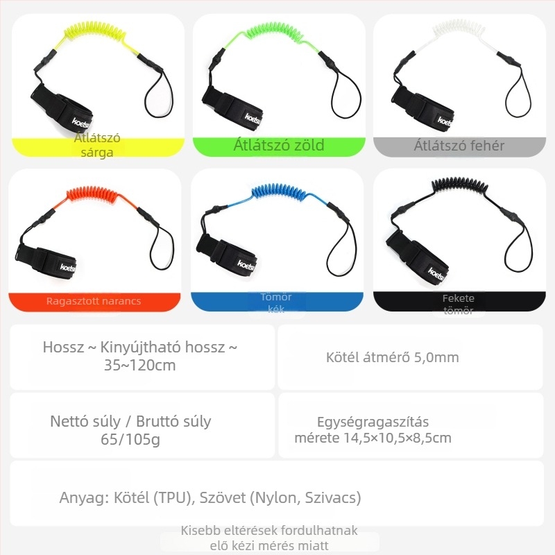 KOETSU Kotetsu Surfboard Leash TPU – Univerzális illeszkedés