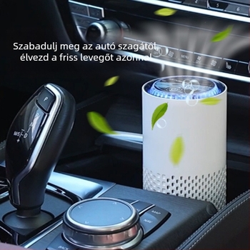 Autós légtisztító negatív ionokkal, formaldehid eltávolítás, PM2.5 szűrés, USB tápegység