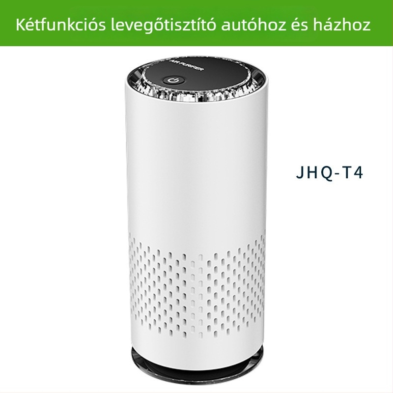 Autós légtisztító negatív ionokkal, formaldehid eltávolítás, PM2.5 szűrés, USB tápegység
