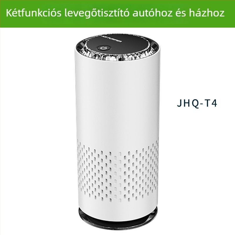 Autós légtisztító negatív ionokkal, formaldehid eltávolítás, PM2.5 szűrés, USB tápegység