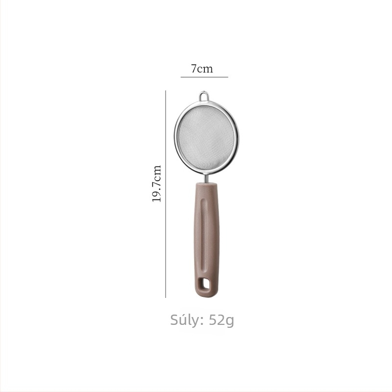Konyhai szita 304 rozsdamentes acélból, ultrafin hálóval a szójatej és gyümölcslé szűrésére - csúszásmentes, égési sérülés elleni védelem, modern minimalist design