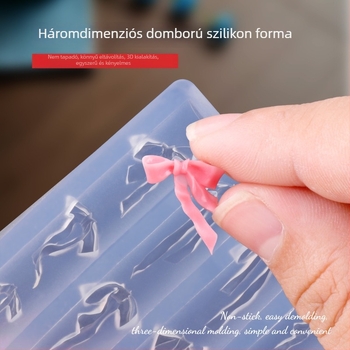 Zidivi 3D szilikon körömdíszítő forma, domborított masni motívum, Ló éve, 43,5 g