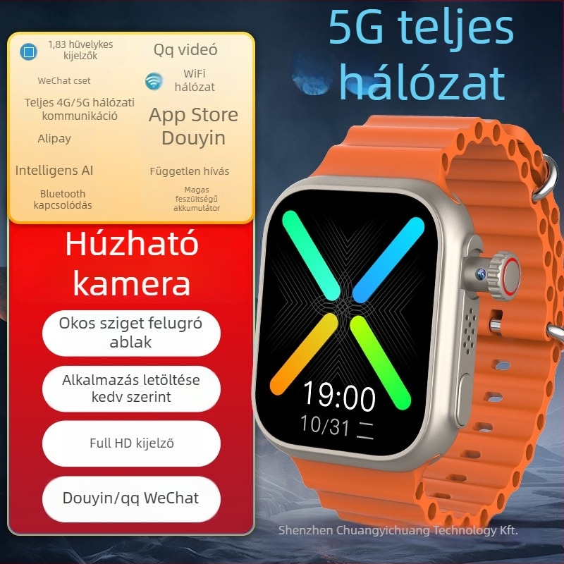 Kártya behelyezéses okosóra, vízálló, IPS kijelző, Android-kompatibilis, akkumulátor élettartam kevesebb mint 7 nap