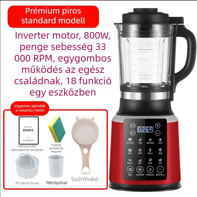 Kezeléses mindent egyben konyhai gép — 1750 ml, 800 W, 40 000 rpm, érintéses vezérlés, automatikus tisztítás