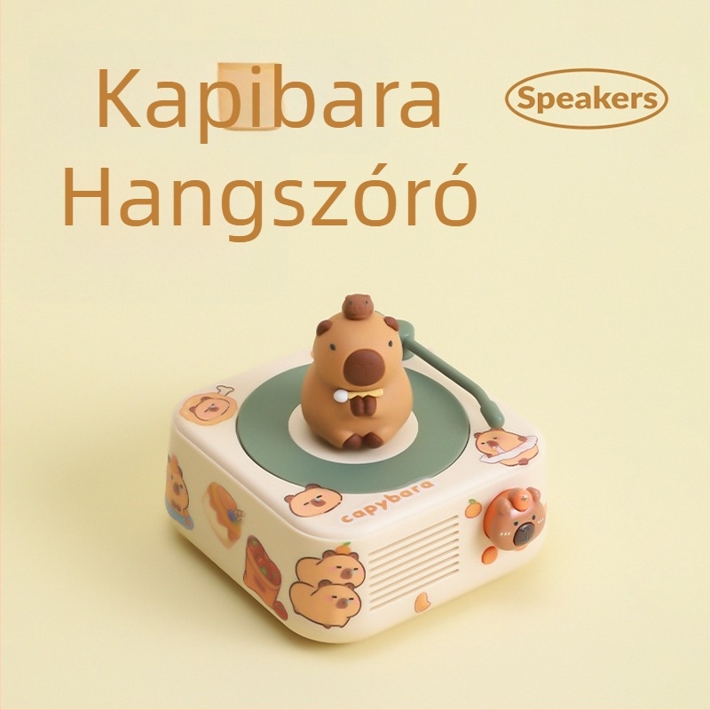 Capybara Bluetooth karikatúra hangszóró kártya slotkal - 5W, Bluetooth 5.3, 1000–1200 mAh, 60 Hz–15 kHz
