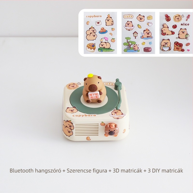 Capybara Bluetooth karikatúra hangszóró kártya slotkal - 5W, Bluetooth 5.3, 1000–1200 mAh, 60 Hz–15 kHz