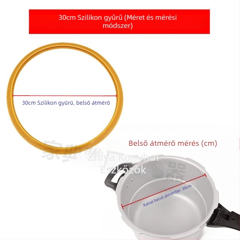 Általános alumínium nyomásos fazék tömítőgyűrű, modell 24, kompatibilis a kettős aljzatú edényekkel