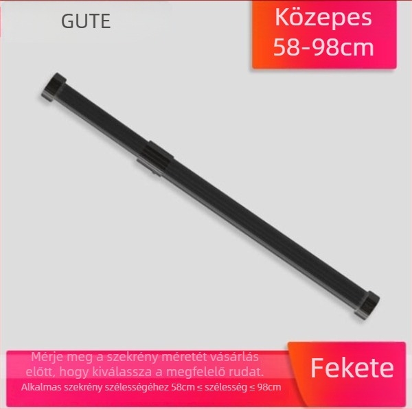 Teleszkópos ruharúd gardróbhoz, alumíniumötvözetből, Type C modell, stílus: light luxury