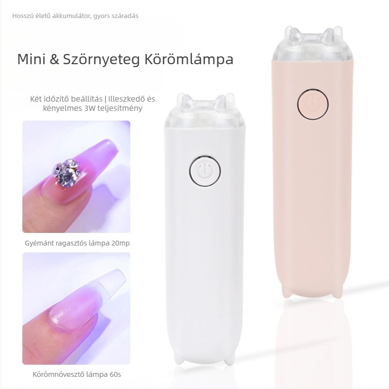Jinzixiu Mini Monster Word Light – kézben tartható bár alakú géllakk lámpa, modell Mini Monster Word Light, 8 másodperces gyors száradás