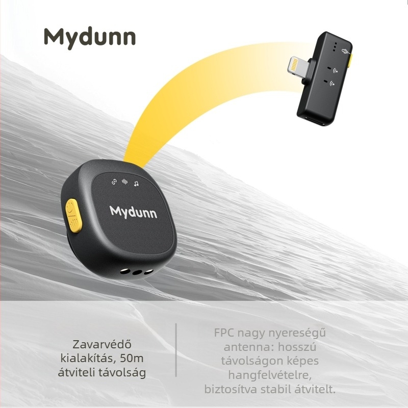 Mikrofon lapel mágneses klippel, modell D07, beépített akkumulátor, üzemidő 3–6 óra, frekvenciaválasz 30 Hz–15 kHz