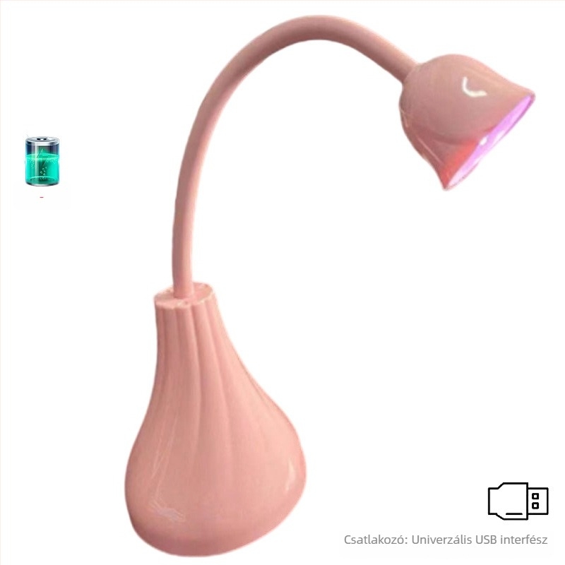 Rose lámpa körmöknek — japán stílusú, újratölthető, hordozható, géllakkhoz (Márka Caymanry, Modell Rose lamp)
