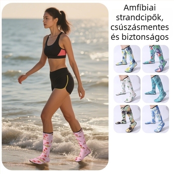 Magas szárú beach cipő – hálós felső, TPR talp, gumírozott középtalp, folyami túracipő (Unisex)