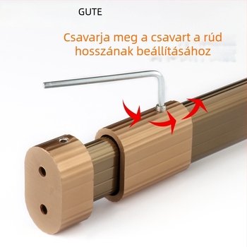 Teleszkópos ruharúd alumíniumötvözetből • Gut • Gardrób rúd • Modern egyszerű stílus