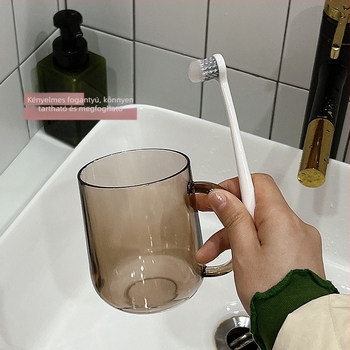 Átlátszó, letisztult fogkefés és szájöblítő pohár otthoni használatra, könnyed luxus, penészmentes és antibakteriális