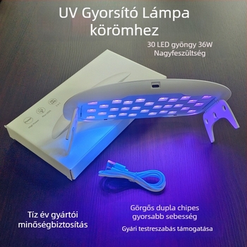 Nagy teljesítményű UV körömlámpa, hordozható LED UV lámpa gél szárításhoz - modell 20231017, Xinmao Teng