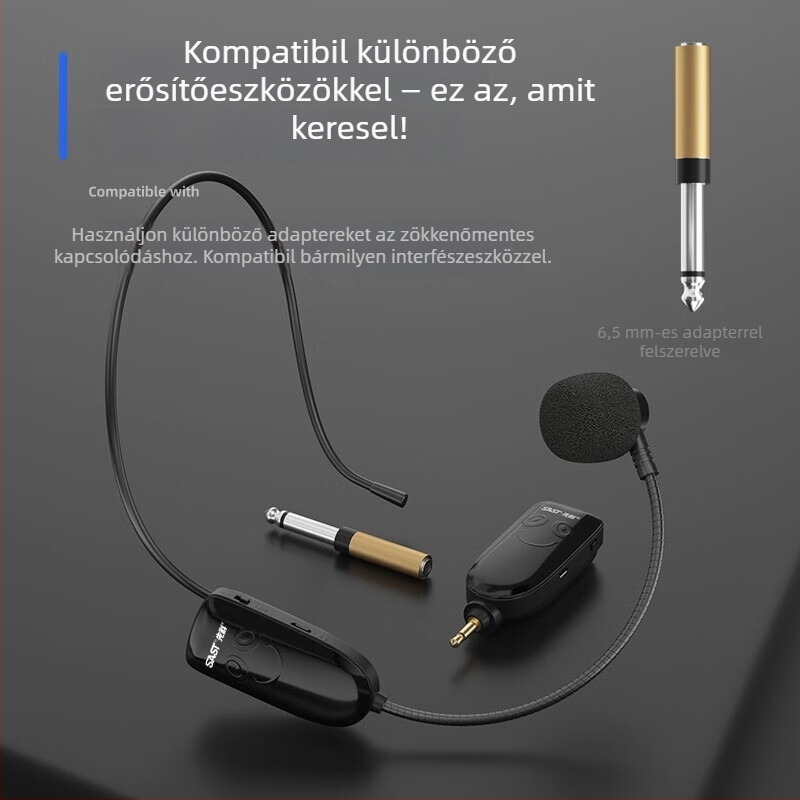 SAST OK-75 fejhallgatós mikrofon tanításhoz és előadásokhoz, SNR ≥70 dB, Bluetooth 2.0, beépített akkumulátor nélkül
