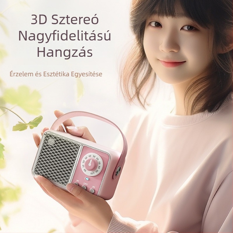 HM11 PRO Retro Bluetooth hangszóró, hordozható mini basszus, Bluetooth 5.0, 30 Hz–15 kHz, SNR ≥70 dB, 10 m hatótáv, beépített akkumulátor 500–800 mAh