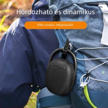 Clip4 Bluetooth hordozható vízálló mini hangszóró, beépített 500-800mAh akkumulátor, 3W kimenet, IPX6 vízállóság, USB táplálás, frekvenciatartomány 60Hz-15kHz