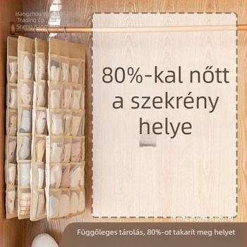 Falira szerelhető fehérnemű tároló – kétoldalas, többfunkciós, zoknik és melltartók számára, japán stílusú