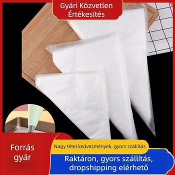 PE anyagú díszítő zacskó, egyszer használatos, krém díszítésre