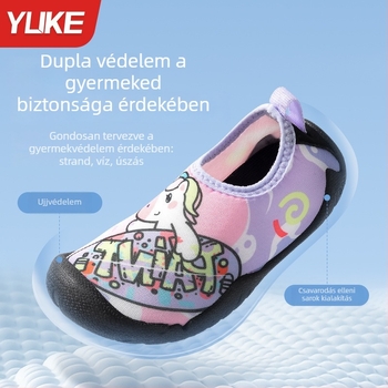 Gyerekeknek szóló folyómenti túracipő — csúszásmentes, vágásálló, vastag talppal